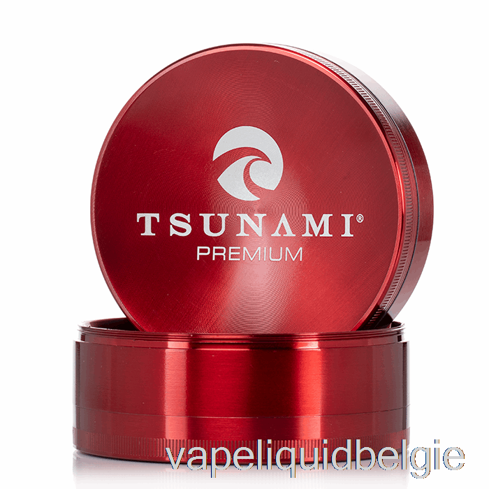 Vape Smaken Tsunami 3.9inch 4-delige Verzonken Top Grinder Rood (100mm)